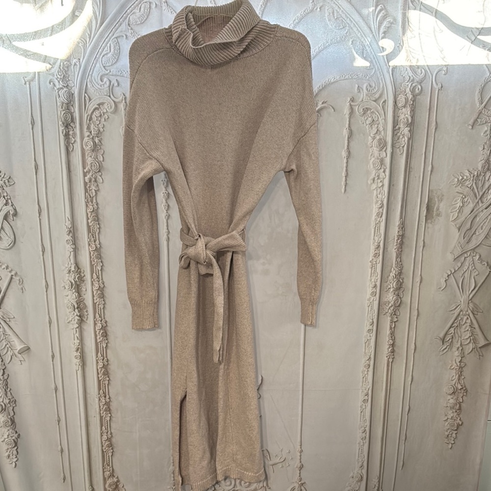 Rachel Zoe turtle neck midi sweater  dress